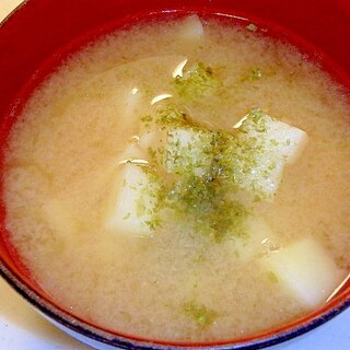 じゃがバターと青海苔のお味噌汁